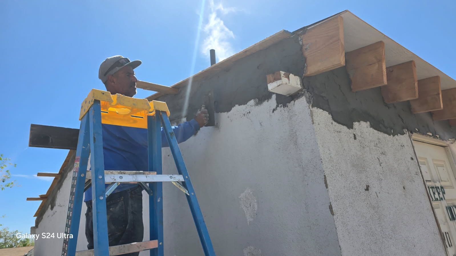 Stucco Application on Building Exterior
